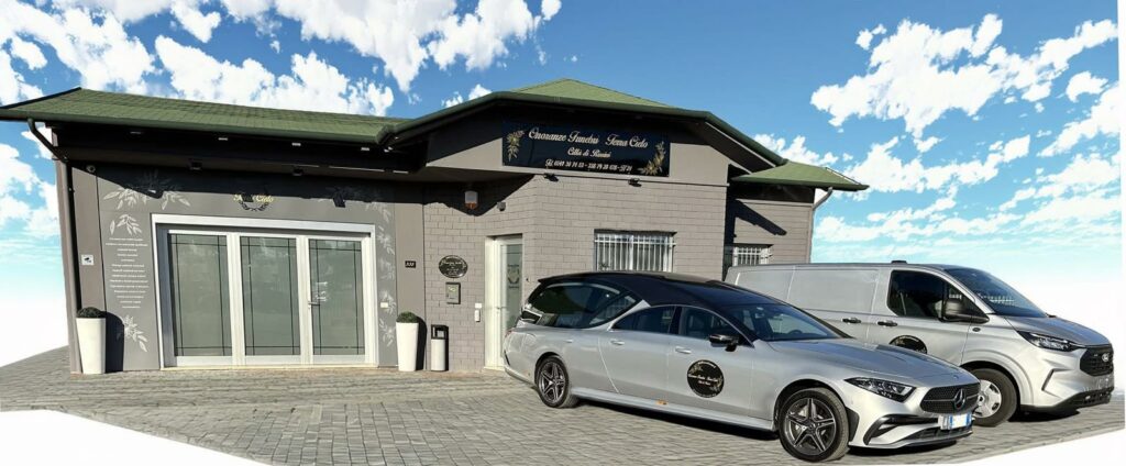 ingresso dell'azienda onoranze funebri terra cielo città di rimini